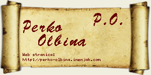 Perko Olbina vizit kartica